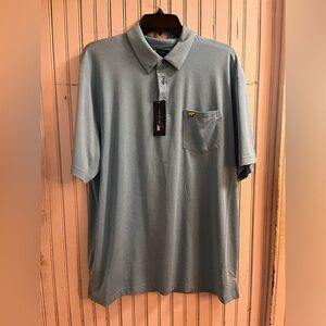 Men’s L - Jack Nicklaus Golden Bear Golf Polo Shirt Tanager Turquoise
